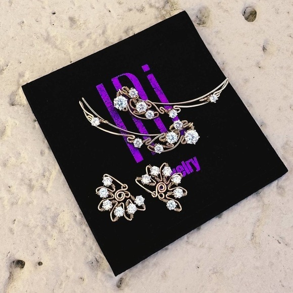 NEW!!! LUNA ear climbers two way  with CZ diamonds - 14K Gold - Picture 3 of 5